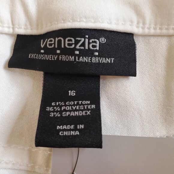 NWT VENEZIA SZ 16 White Stretch Twill High-rise Bermuda Shorts - Picture 8 of 11